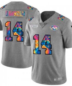 New York New York Jets #14 Sam Darnold Men's Nike Multi-Color 2020 NFL Crucial Catch NFL Jersey Greyheather Men's