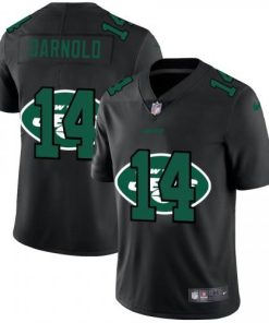 New York New York Jets #14 Sam Darnold Men's Nike Team Logo Dual Overlap Limited NFL Jersey Black Men's
