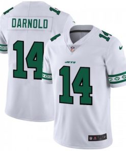New York New York Jets #14 Sam Darnold Nike White Team Logo Vapor Limited NFL Jersey Men's