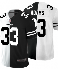 New York New York Jets #33 Jamal Adams Men's Black V White Peace Split Nike Vapor Untouchable Limited NFL Jersey Men's