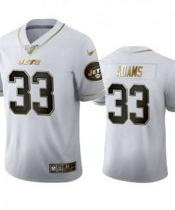 New York New York Jets #33 Jamal Adams Men's Nike White Golden Edition Vapor Limited NFL 100 Jersey Men's