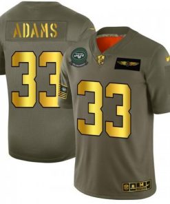 New York New York Jets #33 Jamal Adams NFL Men's Nike Olive Gold 2019 Salute to Service Limited Jersey Men's