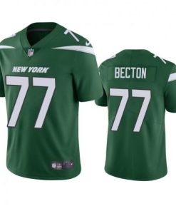New York New York Jets #77 Mekhi Becton Men's Nike Green 2020 NFL Draft Vapor Limited Jersey Men's