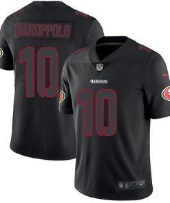 Nike 49ers #10 Jimmy Garoppolo Black Men's Stitched NFL Limited Rush Impact Jersey