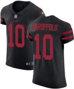 Nike 49ers #10 Jimmy Garoppolo Black Alternate Men's Stitched NFL Vapor Untouchable Elite Jersey