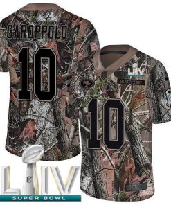 Nike 49ers #10 Jimmy Garoppolo Camo Super Bowl LIV 2020 Men's Stitched NFL Limited Rush Realtree Jersey