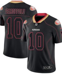 Nike 49ers #10 Jimmy Garoppolo Lights Out Black Men's Stitched NFL Limited Rush Jersey