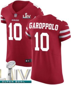 Nike 49ers #10 Jimmy Garoppolo Red Super Bowl LIV 2020 Team Color Men's Stitched NFL Vapor Untouchable Elite Jersey