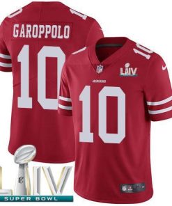 Nike 49ers #10 Jimmy Garoppolo Red Super Bowl LIV 2020 Team Color Men's Stitched NFL Vapor Untouchable Limited Jersey