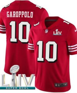 Nike 49ers #10 Jimmy Garoppolo Red Super Bowl LIV 2020 Team Color Men's Stitched NFL Vapor Untouchable Limited II Jersey