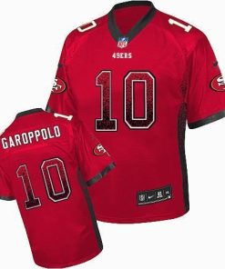 Nike 49ers #10 Jimmy Garoppolo Red Team Color Men's Stitched NFL Elite Drift Fashion Jersey