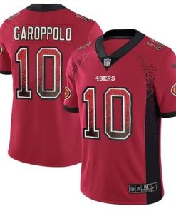 Nike 49ers #10 Jimmy Garoppolo Red Team Color Men's Stitched NFL Limited Rush Drift Fashion Jersey