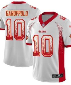Nike 49ers #10 Jimmy Garoppolo White Men's Stitched NFL Limited Rush Drift Fashion Jersey