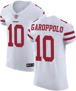 Nike 49ers #10 Jimmy Garoppolo White Men's Stitched NFL Vapor Untouchable Elite Jersey