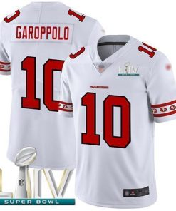 Nike 49ers #10 Jimmy Garoppolo White Super Bowl LIV 2020 Men's Stitched NFL Limited Team Logo Fashion Jersey