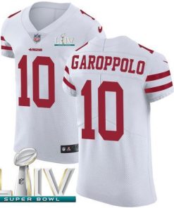 Nike 49ers #10 Jimmy Garoppolo White Super Bowl LIV 2020 Men's Stitched NFL Vapor Untouchable Elite Jersey