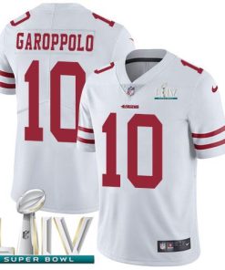 Nike 49ers #10 Jimmy Garoppolo White Super Bowl LIV 2020 Men's Stitched NFL Vapor Untouchable Limited Jersey