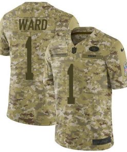 Nike 49ers #1 Jimmie Ward Camo Men's Stitched NFL Limited 2018 Salute To Service Jersey