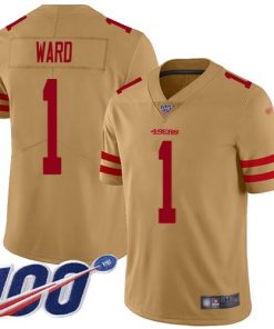 Nike 49ers #1 Jimmie Ward Gold Men's Stitched NFL Limited Inverted Legend 100th Season Jersey
