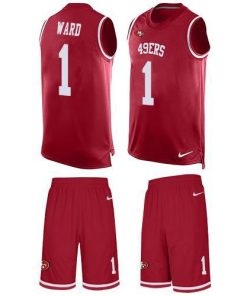 Nike 49ers #1 Jimmie Ward Red Team Color Men's Stitched NFL Limited Tank Top Suit Jersey