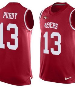 Nike 49ers #13 Brock Purdy Red Team Color Men's Stitched NFL Limited Tank Top Jersey