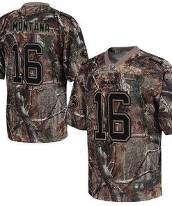 Nike 49ers #16 Joe Montana Camo Men's Stitched NFL Realtree Elite Jersey