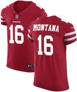 Nike 49ers #16 Joe Montana Red Team Color Men's Stitched NFL Vapor Untouchable Elite Jersey