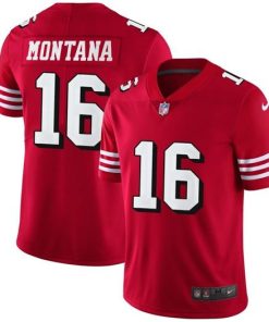 Nike 49ers #16 Joe Montana Red Team Color Men's Stitched NFL Vapor Untouchable Limited II Jersey