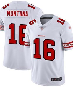 Nike 49ers #16 Joe Montana White Men's Stitched NFL Limited Team Logo Fashion Jersey