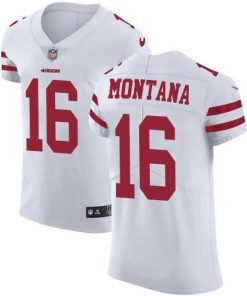 Nike 49ers #16 Joe Montana White Men's Stitched NFL Vapor Untouchable Elite Jersey