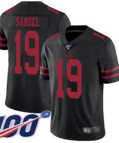 Nike 49ers #19 Deebo Samuel Black Alternate Men's Stitched NFL 100th Season Vapor Limited Jersey