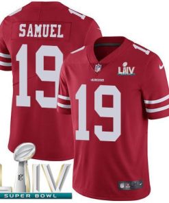Nike 49ers #19 Deebo Samuel Red Super Bowl LIV 2020 Team Color Men's Stitched NFL Vapor Untouchable Limited Jersey