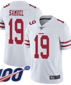 Nike 49ers #19 Deebo Samuel White Men's Stitched NFL 100th Season Vapor Limited Jersey