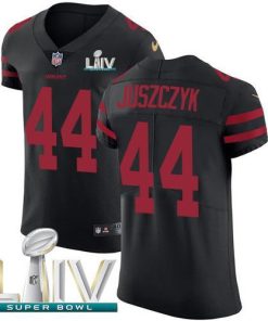 Nike 49ers #44 Kyle Juszczyk Black Super Bowl LIV 2020 Alternate Men's Stitched NFL Vapor Untouchable Elite Jersey