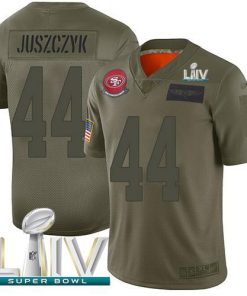 Nike 49ers #44 Kyle Juszczyk Camo Super Bowl LIV 2020 Men's Stitched NFL Limited 2019 Salute To Service Jersey