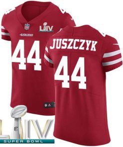 Nike 49ers #44 Kyle Juszczyk Red Super Bowl LIV 2020 Team Color Men's Stitched NFL Vapor Untouchable Elite Jersey