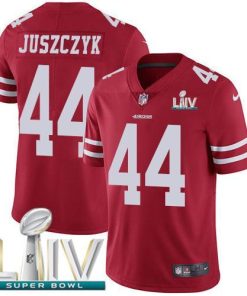 Nike 49ers #44 Kyle Juszczyk Red Super Bowl LIV 2020 Team Color Men's Stitched NFL Vapor Untouchable Limited Jersey