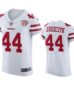 Nike 49ers #44 Kyle Juszczyk White Men's 75th Anniversary Stitched NFL Vapor Untouchable Elite Jersey