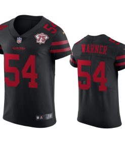 Nike 49ers #54 Fred Warner Black Alternate Men's 75th Anniversary Stitched NFL Vapor Untouchable Elite Jersey