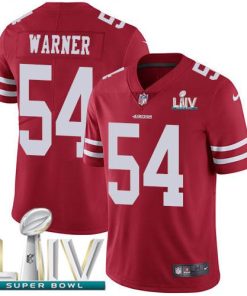 Nike 49ers #54 Fred Warner Red Super Bowl LIV 2020 Team Color Men's Stitched NFL Vapor Untouchable Limited Jersey