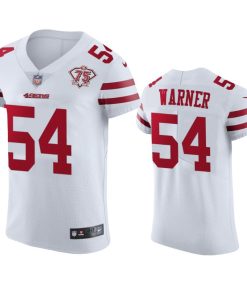 Nike 49ers #54 Fred Warner White Men's 75th Anniversary Stitched NFL Vapor Untouchable Elite Jersey