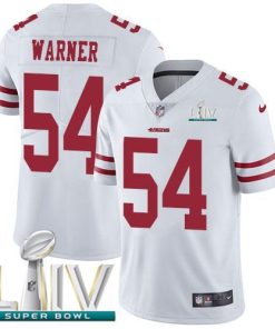 Nike 49ers #54 Fred Warner White Super Bowl LIV 2020 Men's Stitched NFL Vapor Untouchable Limited Jersey