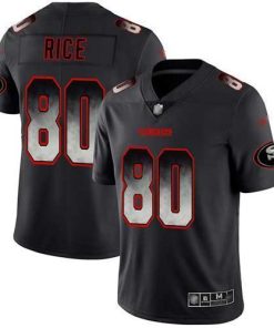 Nike 49ers #80 Jerry Rice Black Men's Stitched NFL Vapor Untouchable Limited Smoke Fashion Jersey