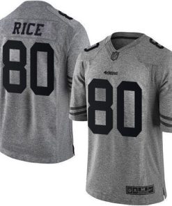 Nike 49ers #80 Jerry Rice Gray Men's Stitched NFL Limited Gridiron Gray Jersey