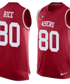 Nike 49ers #80 Jerry Rice Red Team Color Men's Stitched NFL Limited Tank Top Jersey