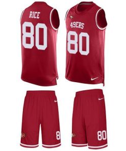 Nike 49ers #80 Jerry Rice Red Team Color Men's Stitched NFL Limited Tank Top Suit Jersey