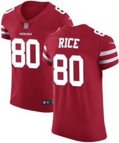 Nike 49ers #80 Jerry Rice Red Team Color Men's Stitched NFL Vapor Untouchable Elite Jersey
