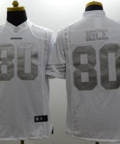 Nike 49ers #80 Jerry Rice White Men's Stitched NFL Limited Platinum Jersey