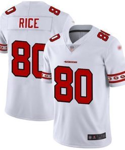 Nike 49ers #80 Jerry Rice White Men's Stitched NFL Limited Team Logo Fashion Jersey