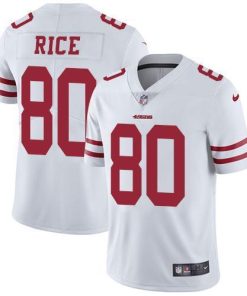 Nike 49ers #80 Jerry Rice White Men's Stitched NFL Vapor Untouchable Limited Jersey